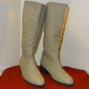 Savida Sand Leather Knee High Boot w/Box #9472, Like New